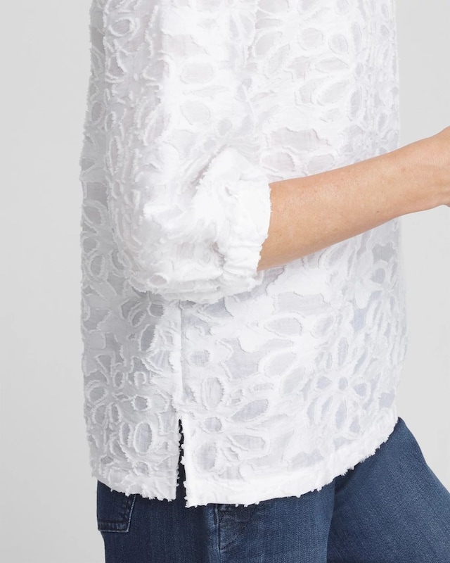 Jacquard Peasant Top - image 4